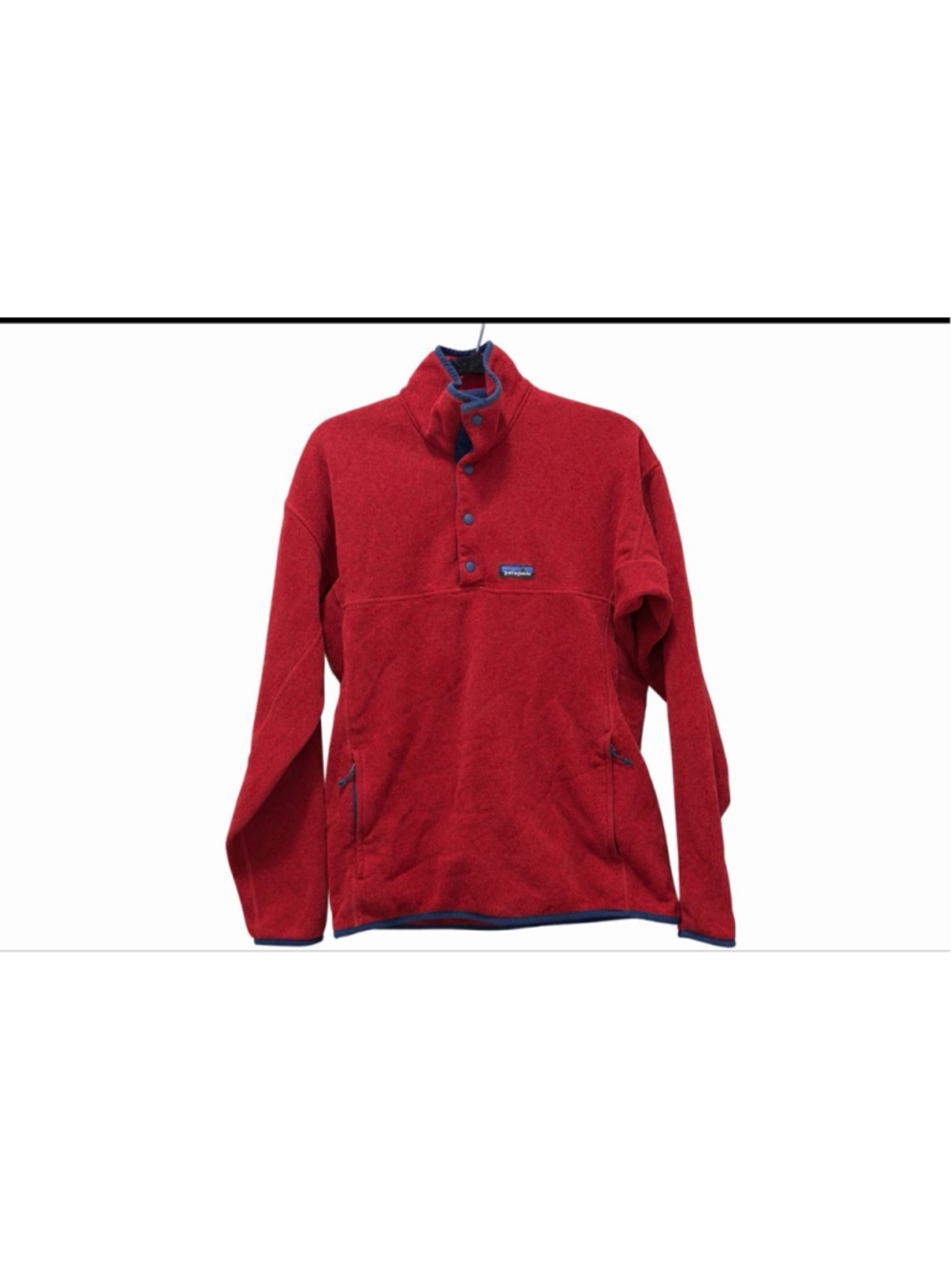 Patagonia Snap T Sweater Mens M Red Pullover Mock Neck Nature Outdoor Hike